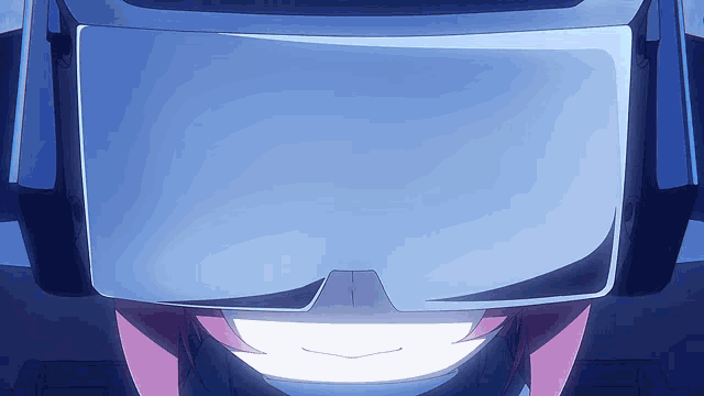 a close up of a person 's face with a visor on
