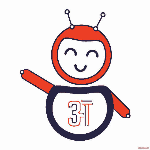 a drawing of a robot with the number 3t on its chest
