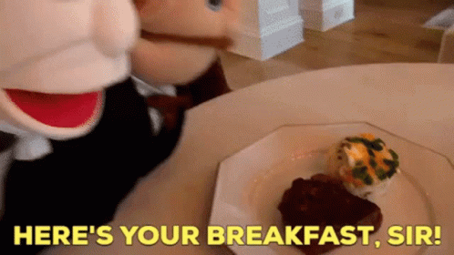 Sml Chives GIF - Sml Chives Heres Your Breakfast Sir GIFs