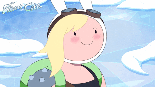a picture of finna and cake with a cartoon character on it
