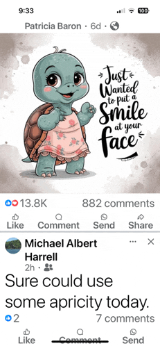 a picture of a turtle with the words just wanted to put a smile at your face above it