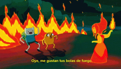 Oye, Me Gustan Tus Bolas De Fuego GIF - Adventure Time Fire GIFs