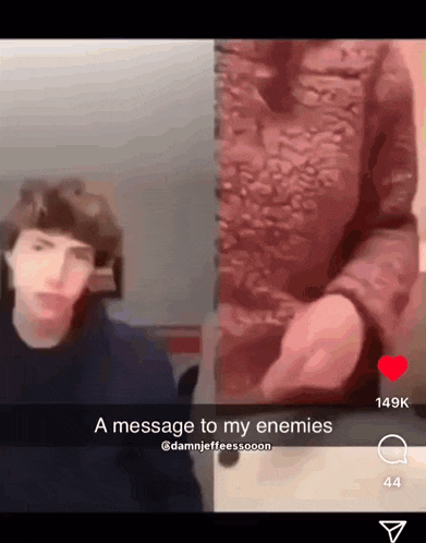a message to my enemies is written on a screen