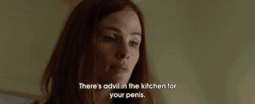 a woman with red hair says there 's a devil in the kitchen for your penis