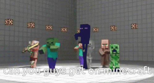 Minecraft Can You Guys Play GIF - Minecraft Can You Guys Play Get On GIFs