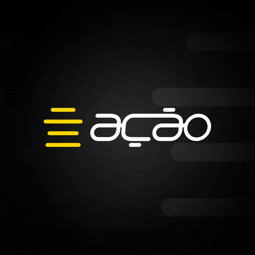 a black background with the word acao written in white