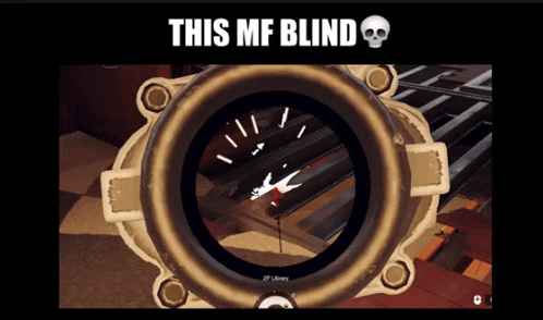a screen shot of a video game with the words this mf blind above it
