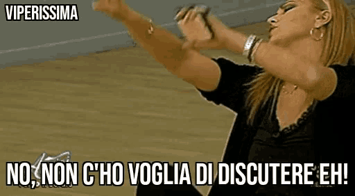 a woman with her arms outstretched and the words viperissima above her