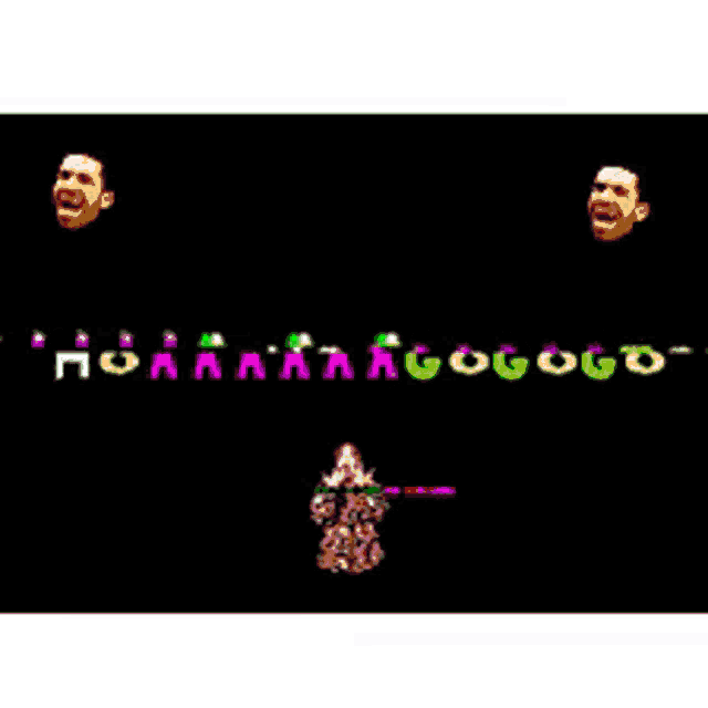 a black screen with a green line that says ho aaa a gogo go