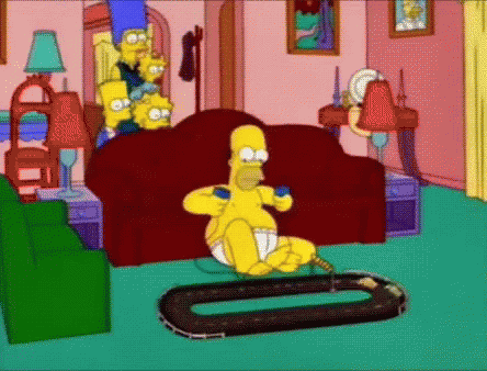 Homer Simpson GIF - Homer Simpson Race Car GIFs