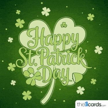 a greeting card for st. patrick 's day with a green clover