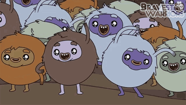 a bunch of cartoon characters with the word bravest warriors on the bottom