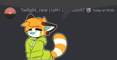 a drawing of a cat wearing a green hoodie with twilight_rwar written on the bottom