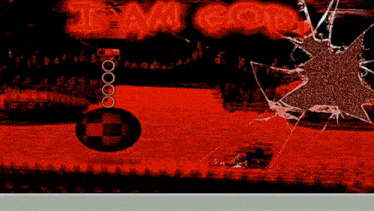 a red background with the words i am god