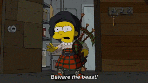 Beware Beast GIF - Beware Beast Simpsons GIFs