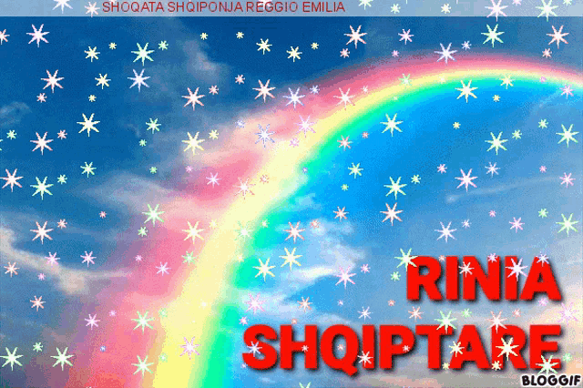 a picture of a rainbow with the words rina sqiftare
