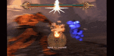 a screenshot of a video game with the words speak for yourself at the bottom