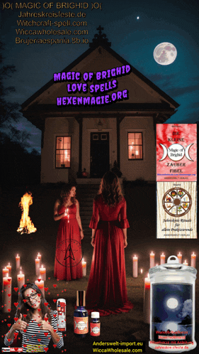 an advertisement for magic of brighid love spells