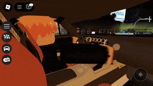 a screenshot of a video game shows a person sitting in a car