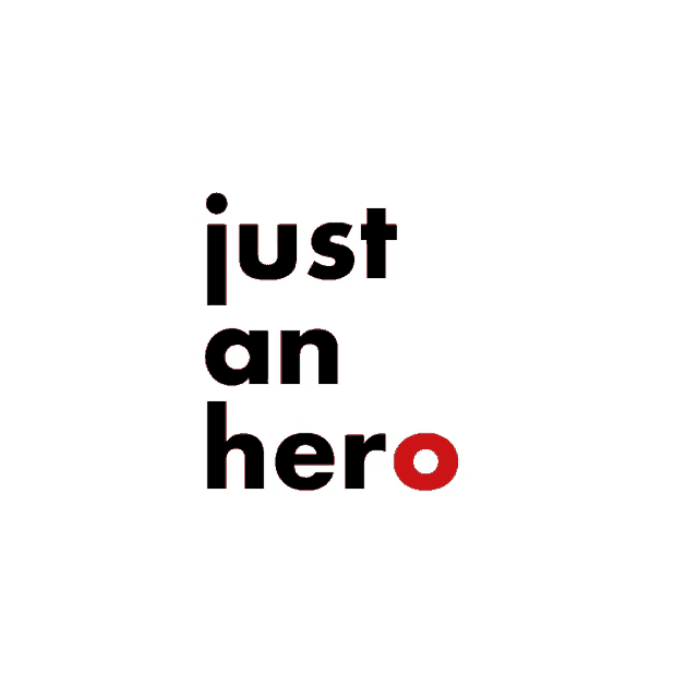 a logo that says just an hero in black letters