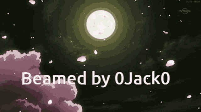 a purple background with the words beamed by ojack0 on it