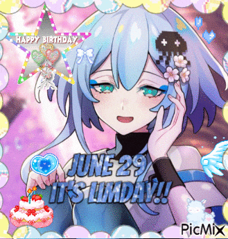 a picture of a girl with the words june 29 it 's limday