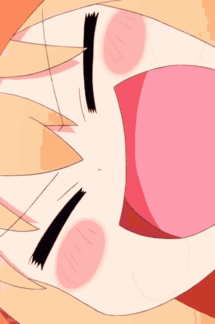 a close up of a person 's face with their mouth open