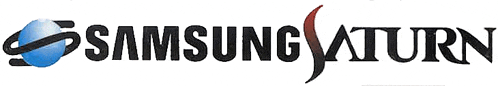 a logo for samsung saturn with a blue circle