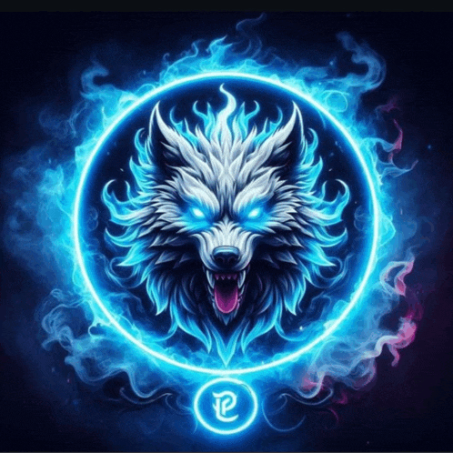 a picture of a wolf with blue eyes