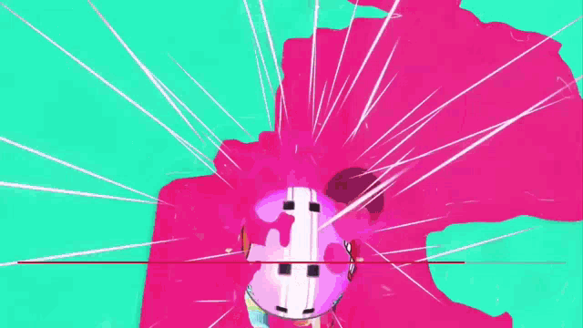 a cartoon character wearing a purple helmet with a star on it