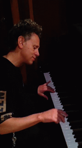 Martin Lee Gore Depeche Mode GIF - Martin Lee Gore Depeche Mode Piano GIFs