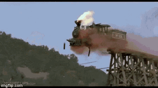 Explode Train GIF - Explode Train Train Wreck GIFs