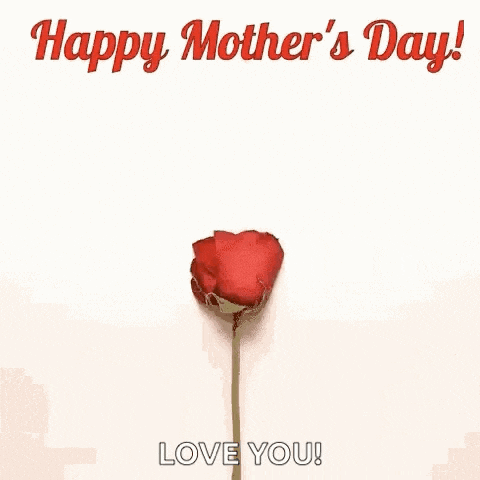 a heart made out of red rose petals with the words `` happy mother 's day ! love you ! ''
