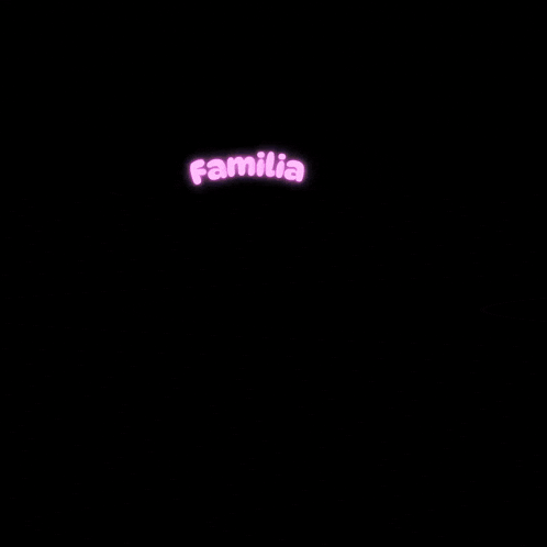 a purple butterfly with the words familia written above it