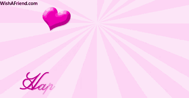 a pink heart with the words happy anni written on it