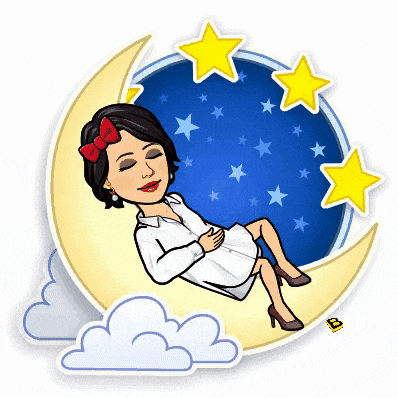 a cartoon woman is laying on a crescent moon