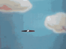 a cartoon character named bugs bunny is flying in the air