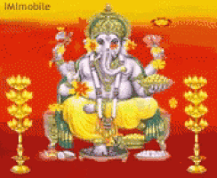 a painting of a deity with the word imimobile in the corner