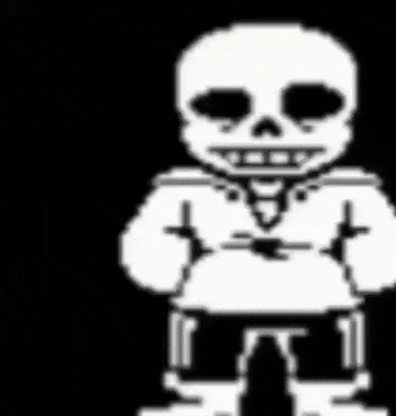 a black and white drawing of sans holding a gun in his hand .