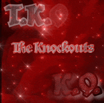 a red background with the words i.k.o. the knockouts