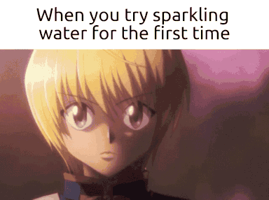 When You Try Sparkling Water For The First Time Hxh GIF - When You Try Sparkling Water For The First Time Hxh Hunter X Hunter GIFs