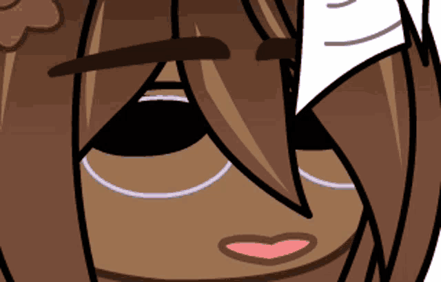 a close up of a cartoon character 's face with the letter n in the corner