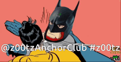 a cartoon of batman and robin with the words zootzanchorclub # zootz