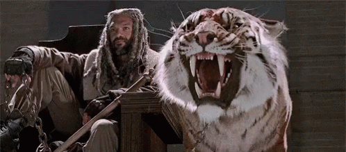 King Ezekiel GIF - King Ezekiel Walking Dead Pet Tiger GIFs
