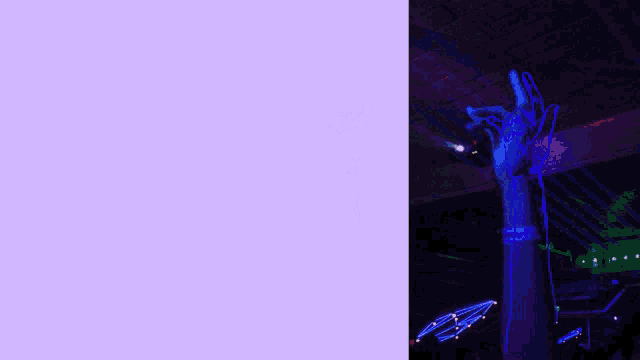 a drawing of three hands on a purple background next to a photo of a hand