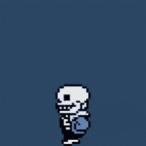 a pixel art drawing of a snowman with headphones on