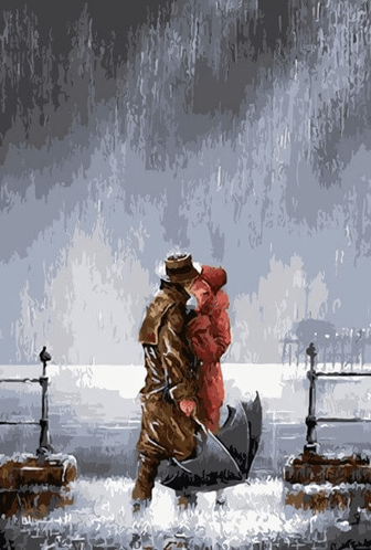 Kissing In The Rain GIF - Kissing In The Rain GIFs