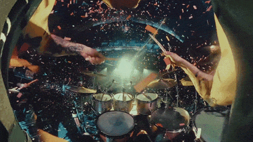 Playing Drums The Amity Affliction GIF - Playing Drums The Amity Affliction Its Hell Down Here Song GIFs
