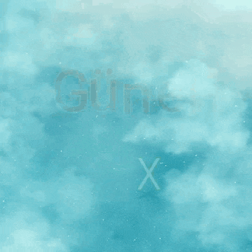 a blue background with the word günel in red