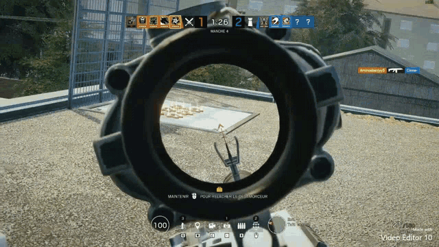 a screenshot of a video game with the number 100 in the corner